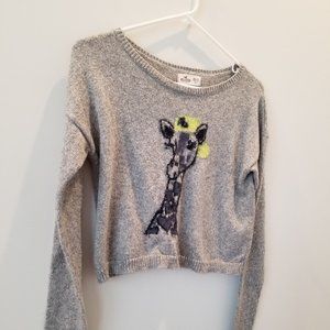 Hollister xs/s Girl sweater cropped Grey